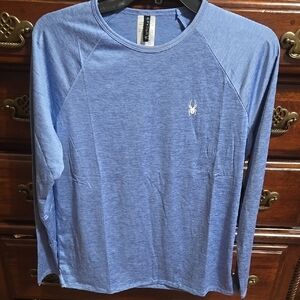 Spyder Men's Blue Long Sleeve Shirt